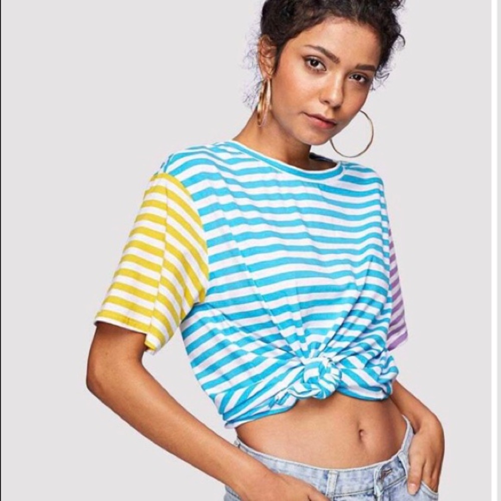 SALE‼️ SHEIN COLOR BLOCK STRIPED TOP